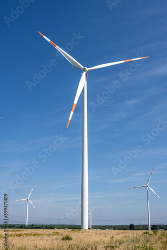 Wind turbines seen in rural Germany