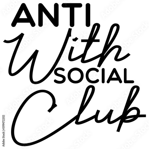 Antisocial typography illustration
