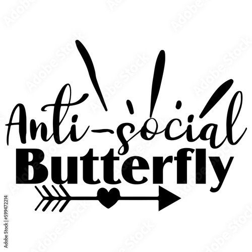Antisocial typography illustration