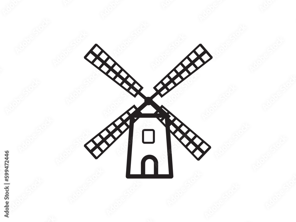 windmill make with vector 