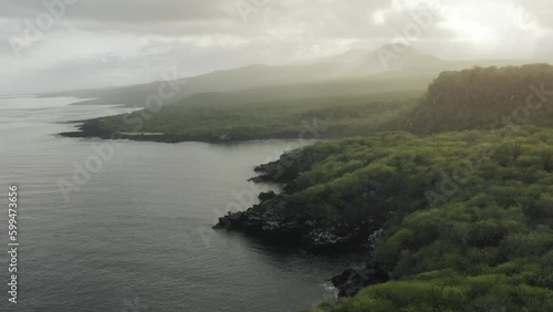 Galapagos Islands From The Air Santa Cruz Baltra Seymour photo
