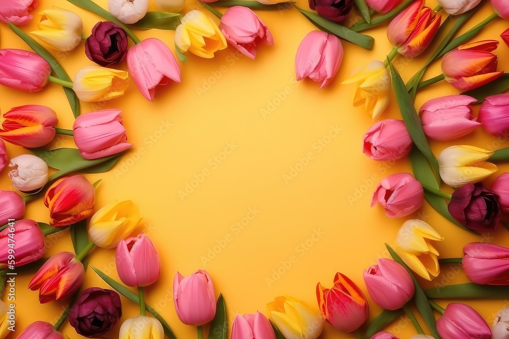 tulip flower with generative ai tulip flower with generative ai