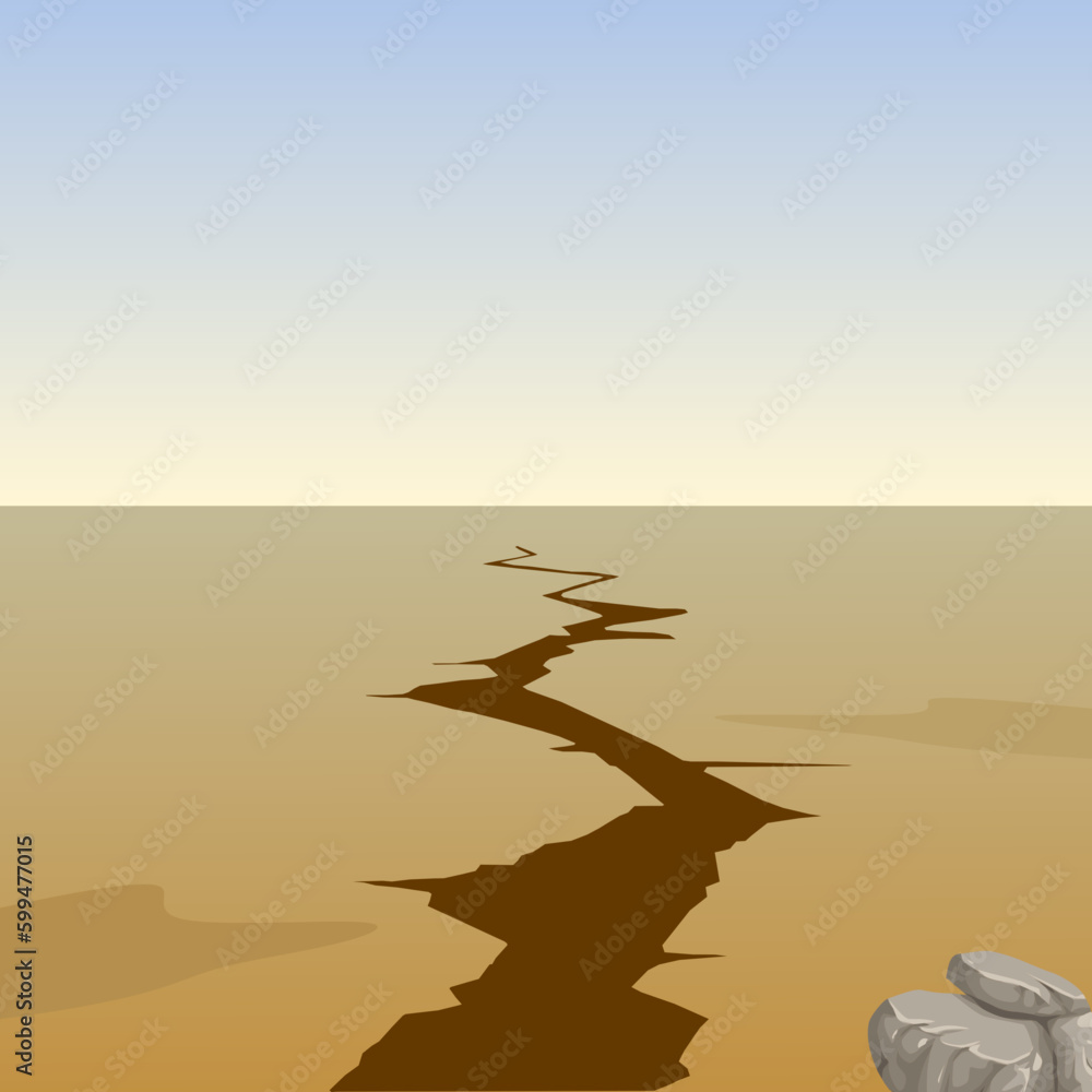 crack in the ground (earthquake)