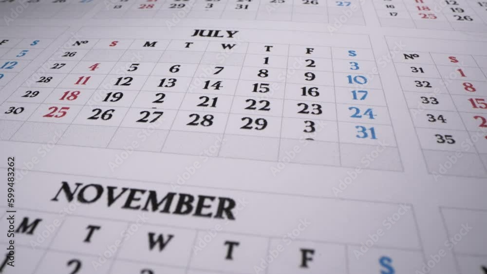 Calendar year 2023. Animation calendar date, alpha channel enabled. July. Dates of summer month. 4th July. Independent day USA Calendar year 2023. Animation calendar date, alpha channel enabled. July. Dates of summer month. 4th July. Independent day USA