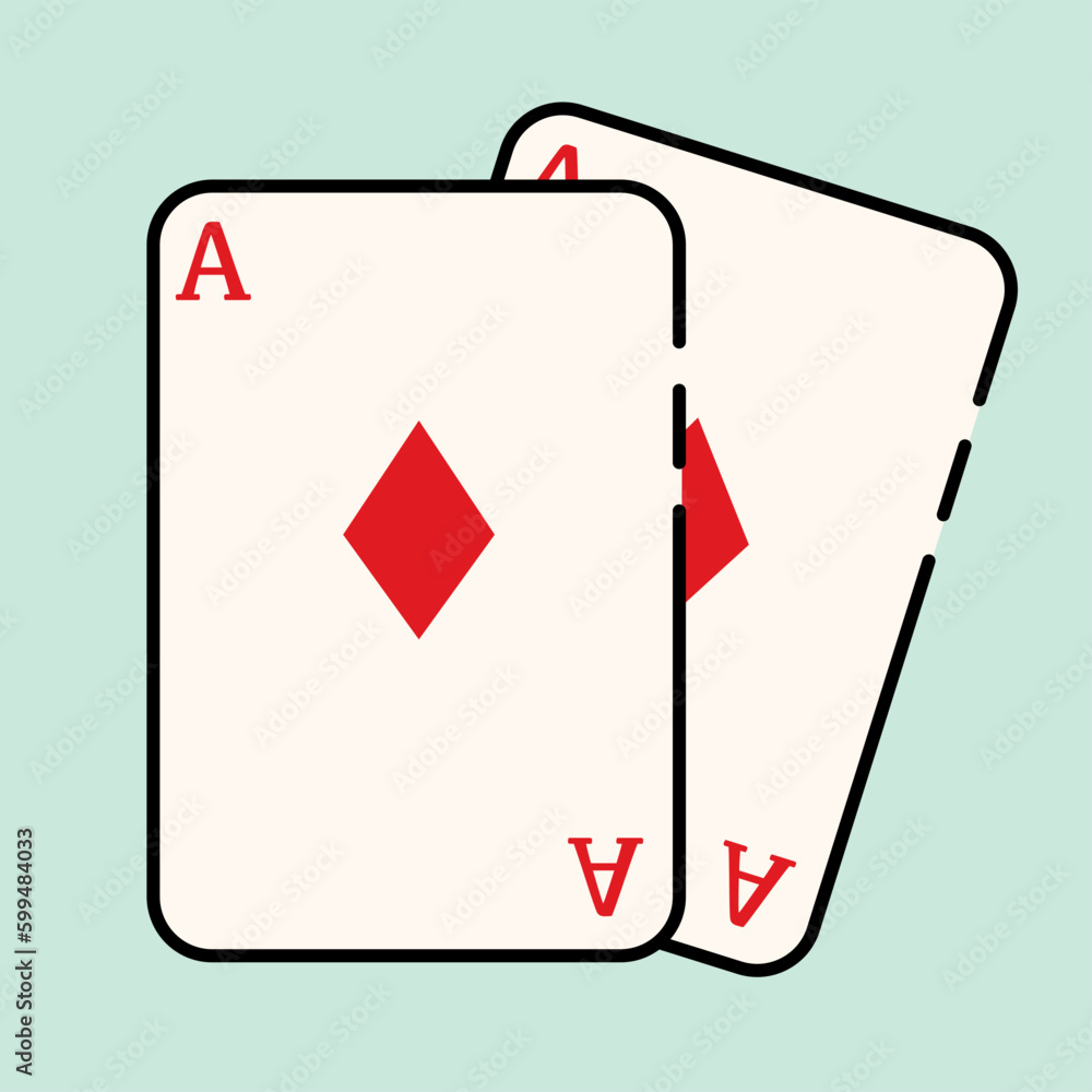 Obraz premium Playing cards icon, vector illustration.
