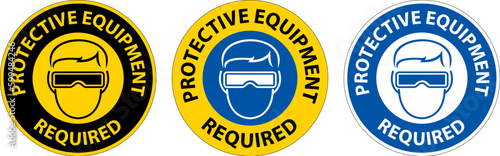 Symbol Floor Sign, Protective Equipment Required