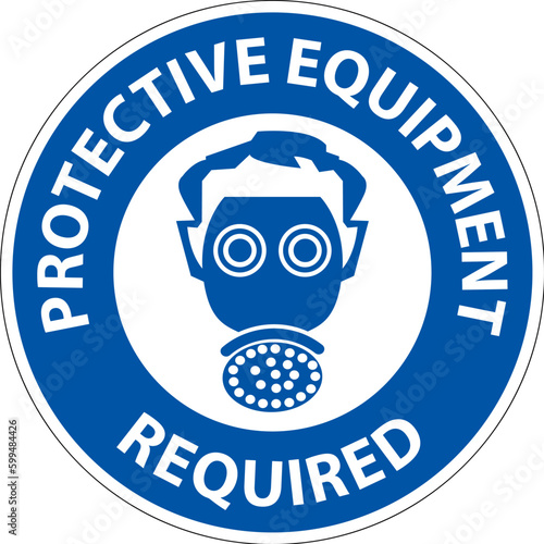 Symbol Floor Sign, Protective Equipment Required