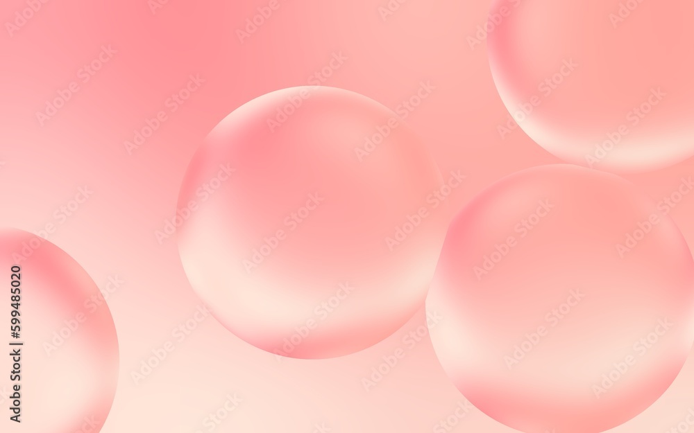 Beautiful 3D peach water bubble background. 3D illustration of transparent bubble drops on smooth peach gradient background. Smooth peach water bubbles. Beautiful 3D peach water bubble background. 3D illustration of transparent bubble drops on smooth peach gradient background. Smooth peach water bubbles.