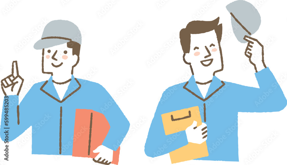 セールスドライバーの男性_色