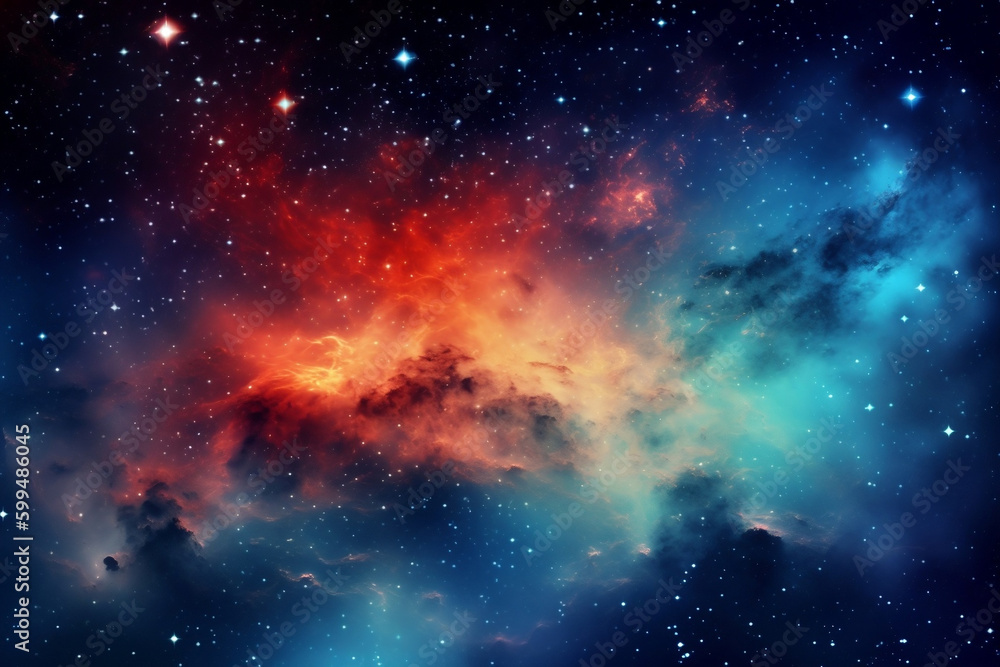 Fototapeta premium Background : A view of the Milky Way galaxy with the stars and nebulae visible, Background