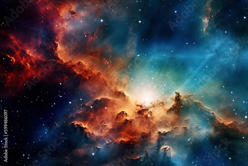 Background : A view of the Milky Way galaxy with the stars and nebulae visible, Background