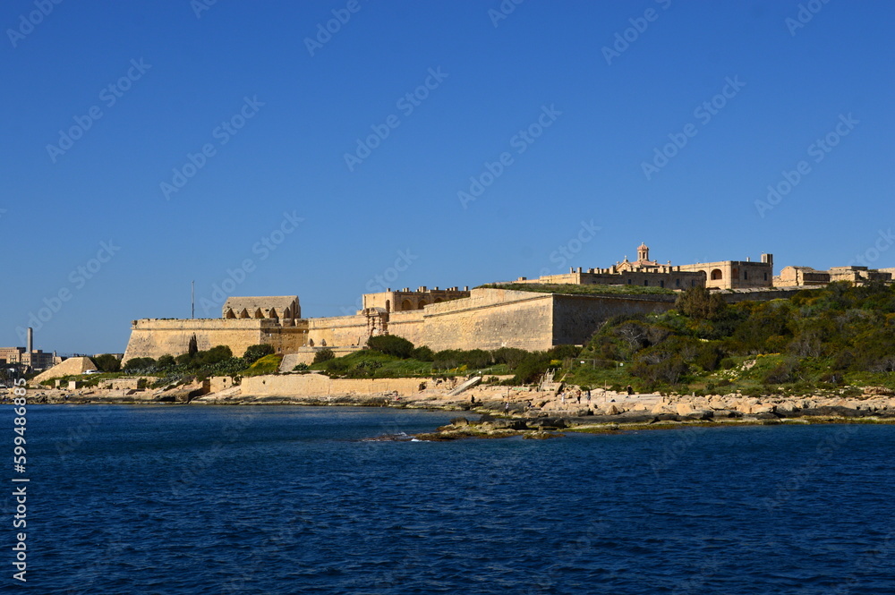 Historical Fort on the Island Malta in the Mediterranean Sea
