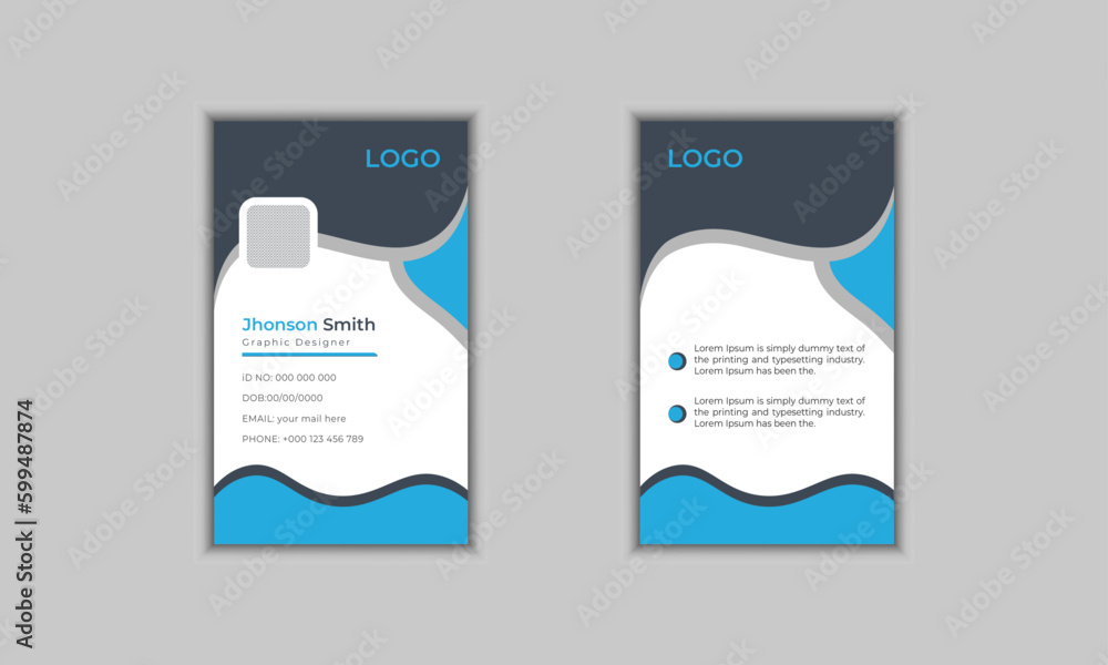 modern design id card template for your business modern design id card template for your business