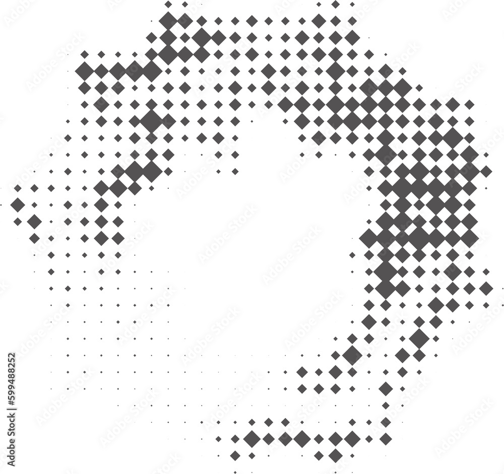 Dotted circle pattern. Abstract halftone round. Frame with random gradient gradation. Grunge ring design Dotted circle pattern. Abstract halftone round. Frame with random gradient gradation. Grunge ring design