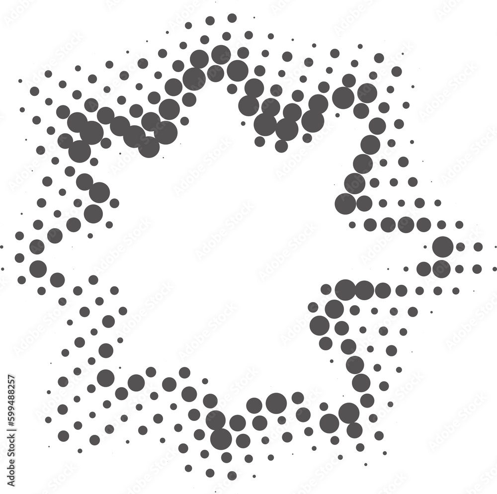 Dotted circle pattern. Abstract halftone round. Frame with random gradient gradation. Grunge ring design Dotted circle pattern. Abstract halftone round. Frame with random gradient gradation. Grunge ring design