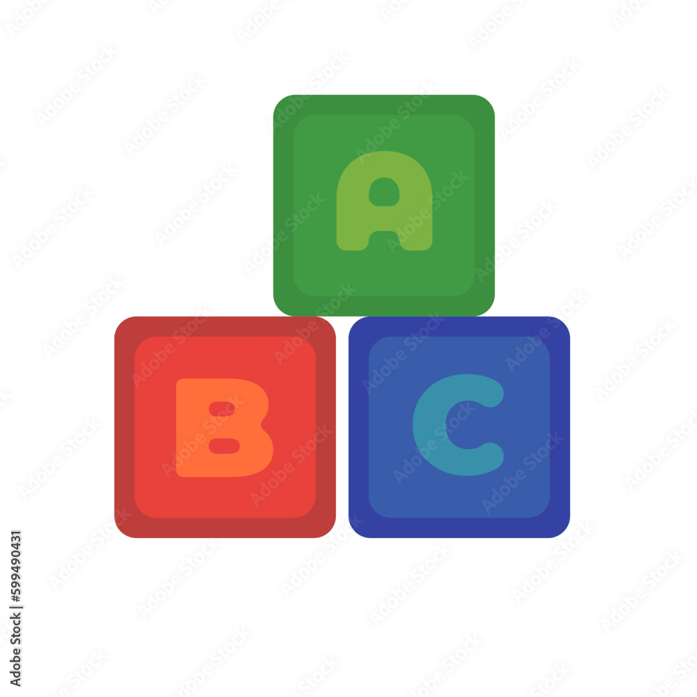 Kid toys vector illustration set_Alphabet blocks Kid toys vector illustration set_Alphabet blocks