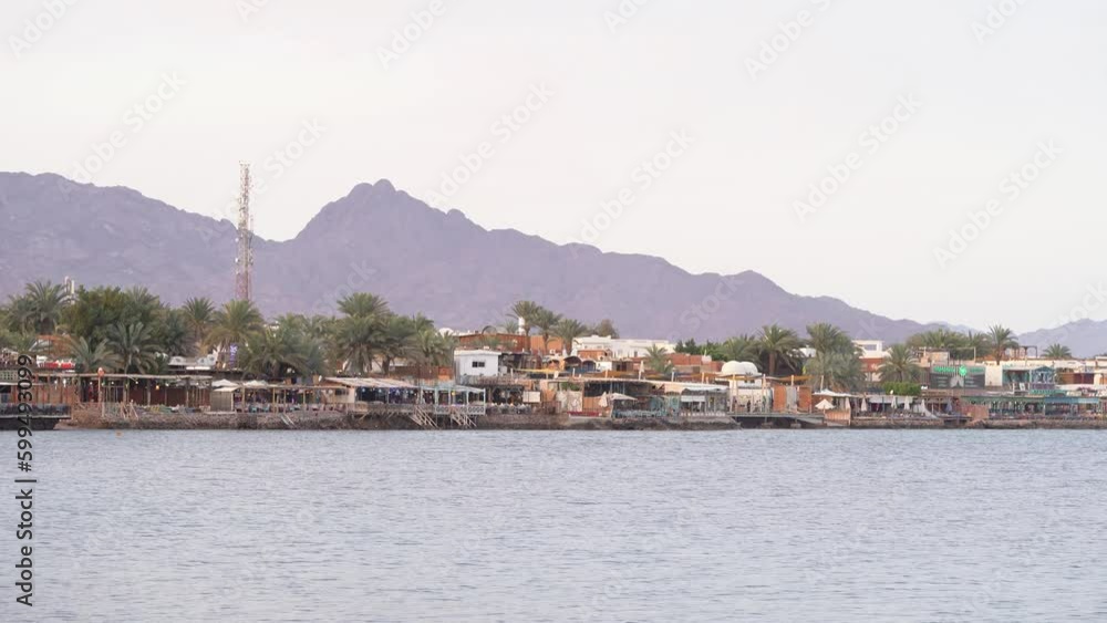 Panorama Of Dahab Town In The Sinai Peninsula in Egypt. - wide Panorama Of Dahab Town In The Sinai Peninsula in Egypt. - wide