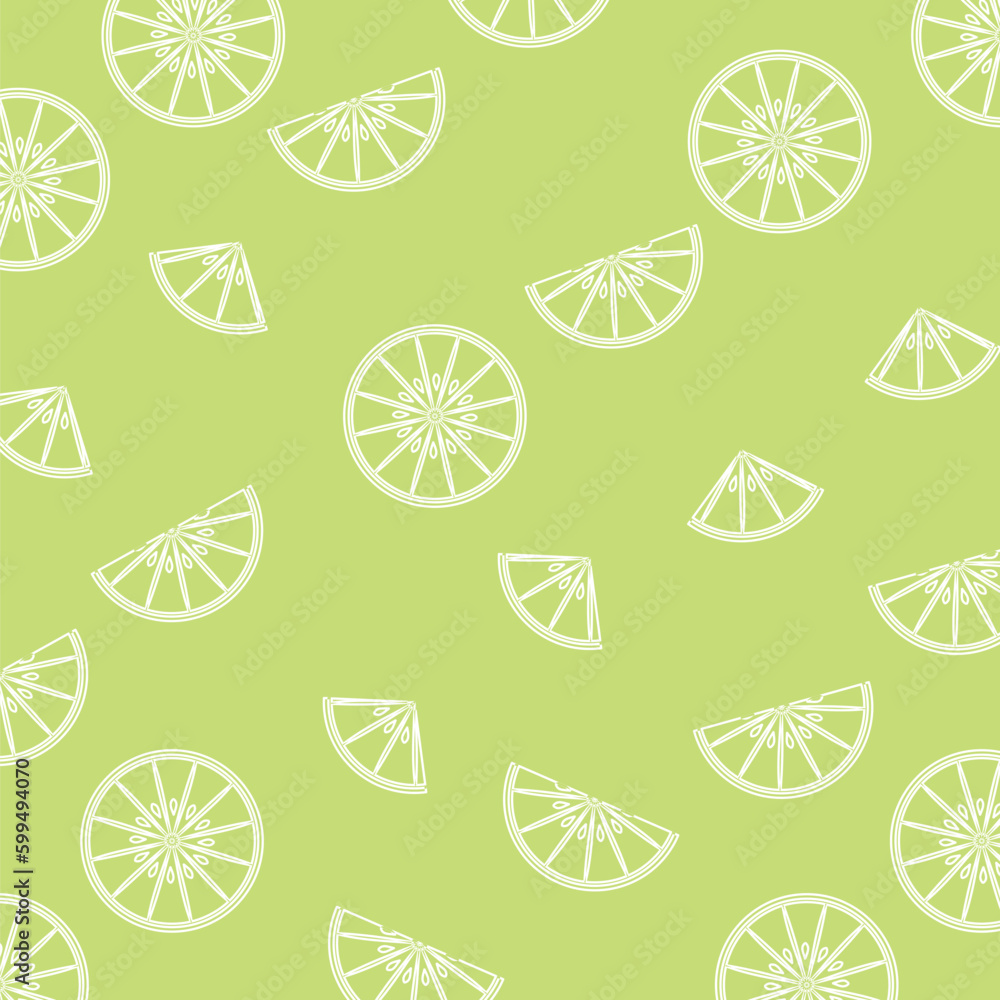 abstract summer background, orange fruit line pattern with interesting shapes. vector illustration for banner, greeting card, social media, web.