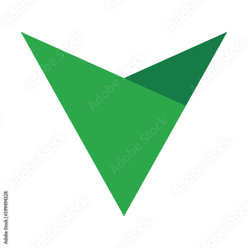 Free Download Letter V folded logo template - GFXLoad