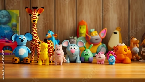 A set of delightful toys decorates kids' room