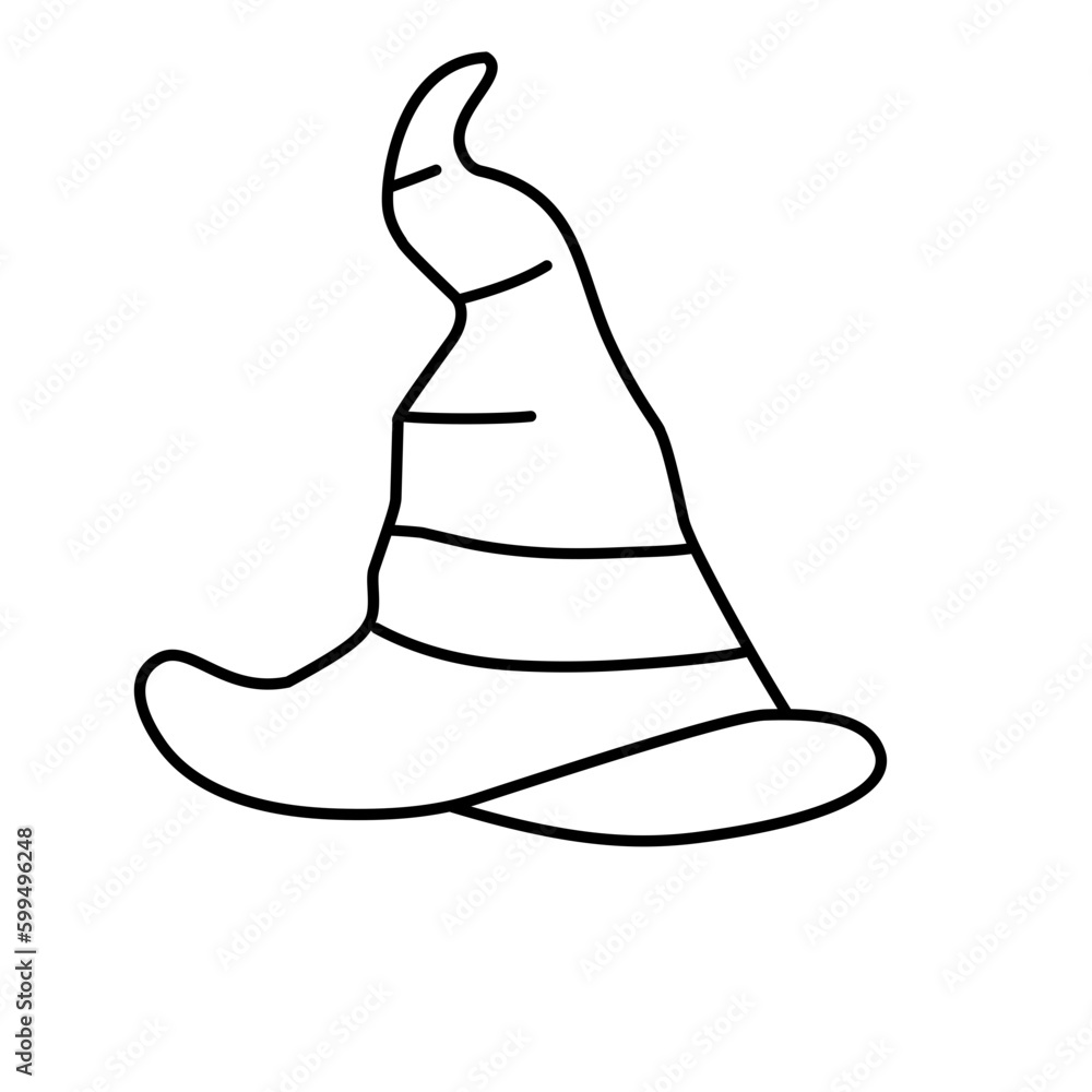 witch hat line icon witch hat line icon