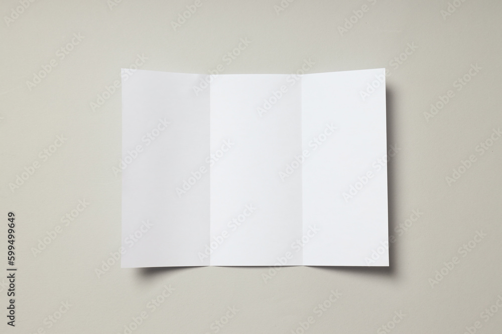 Blank white sheet on light gray background Blank white sheet on light gray background