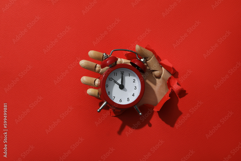 Concept of time management with alarm clock Concept of time management with alarm clock