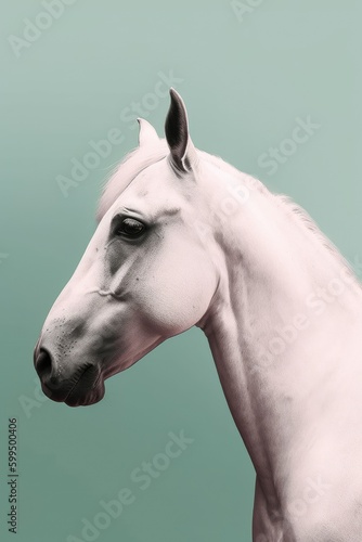 contemporary art, poster design, beautiful horse, minimalistic