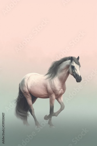 contemporary art  poster design  beautiful horse  minimalistic