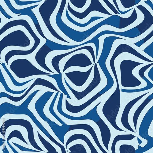 Oceanic Marble  A Serene Abstract Fluid Pattern with a Simplistic Vector Art Style