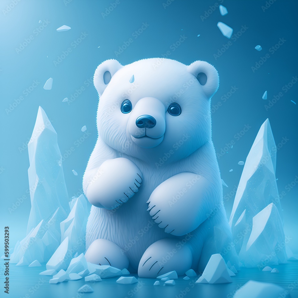 polar bear on ice polar bear on ice