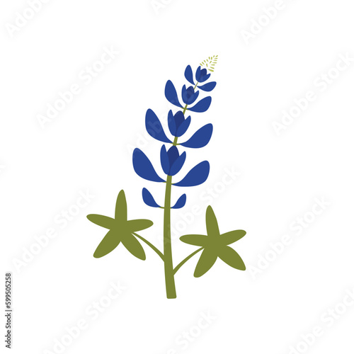 cute bluebonnet logo cartoon icon design template flat isolated vector illustration