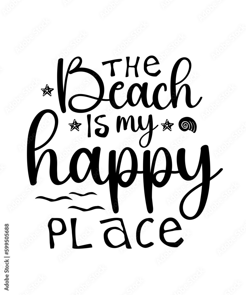 Fototapeta premium Beach lettering quote design