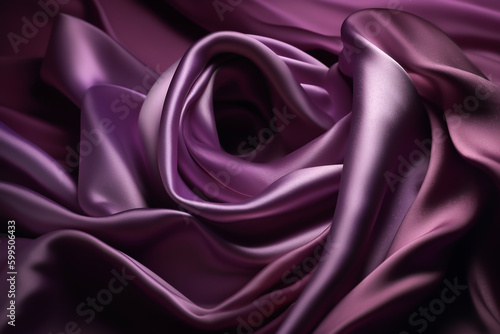 Purple fabric colored silk satin background Generative AI