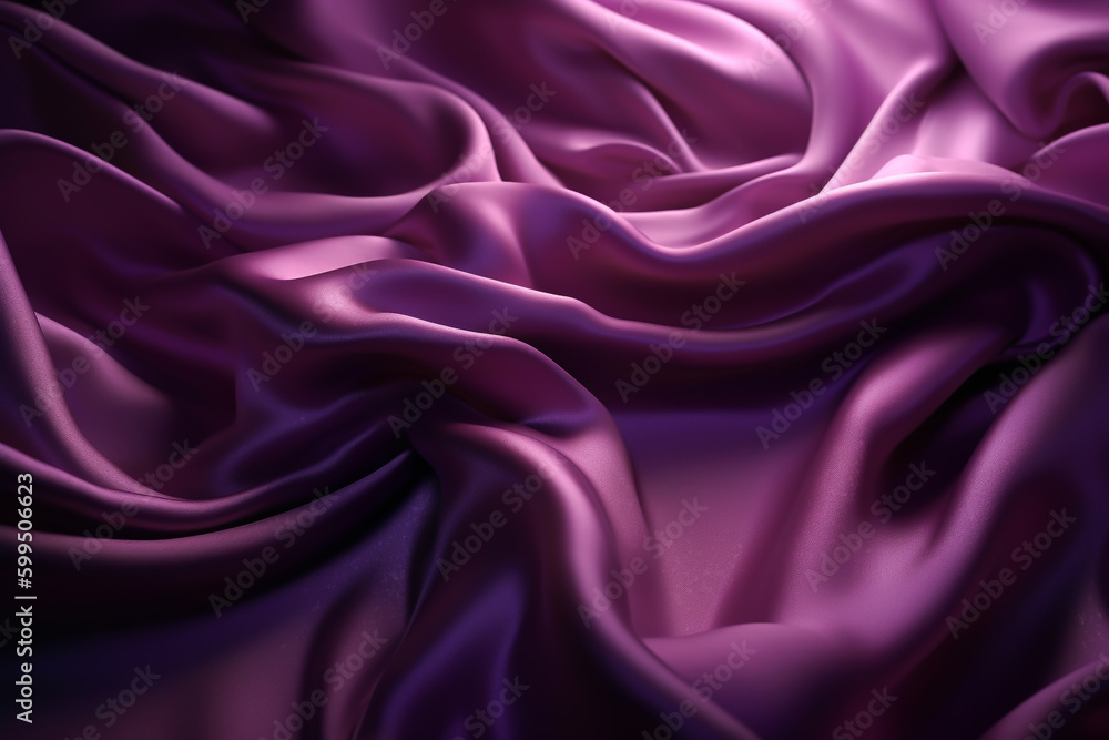 Purple fabric colored silk satin background Generative AI Purple fabric colored silk satin background Generative AI