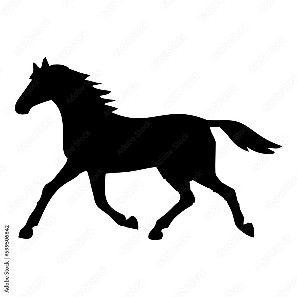 silhouette of a horse