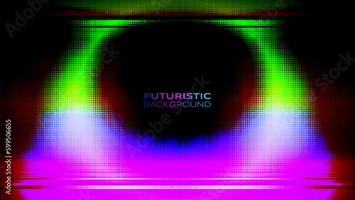 Futuristic banner design retro infinite groove vibrant back to the future theme background