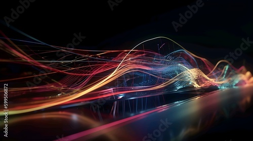 Abstract and modern technology concept background with futuristic shape. Generative ai illustration
