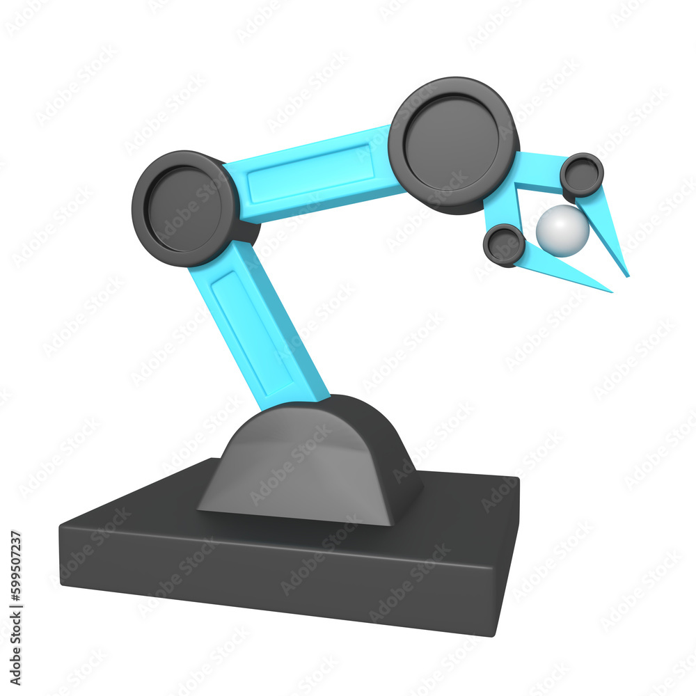 3d icon of robotic machine factory 3d icon of robotic machine factory