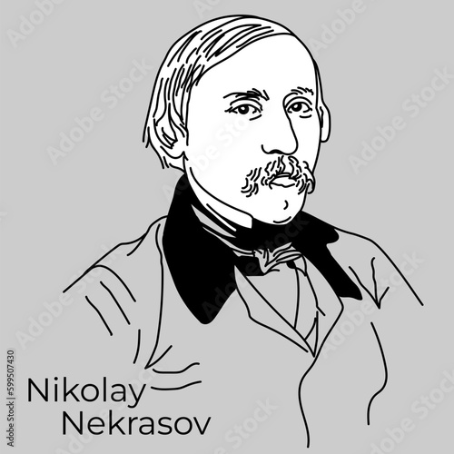 Nikolay Nekrasov is a Russian poet, prose writer, and publicist. He is a classic of Russian literature. Vector