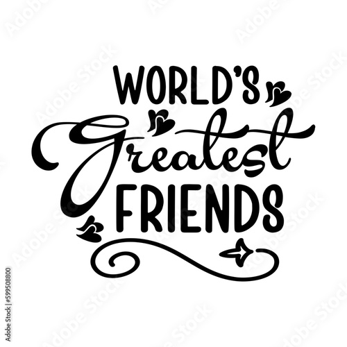 Best friends vector typography design
