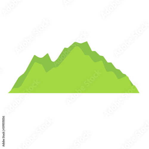 Vector Green Hills Cartoon illustration