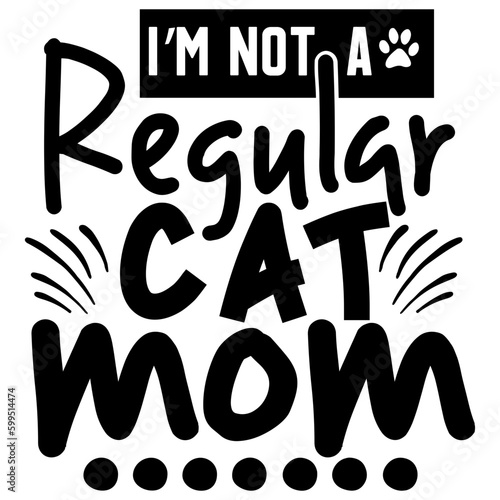 Cat mom vector typography design