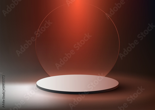 3D realistic empty white po...