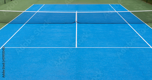 Blue and green Tennis court background