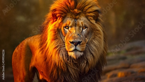 Lion king , Portrait Wildlife animal generative ai variation 7