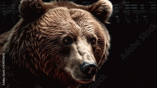 Bear. Exchange trading. Data analysis. Business analysis. Finance chart. Trade arrow. Finance management. Finance forex trading technology. Currency background. Modern design.