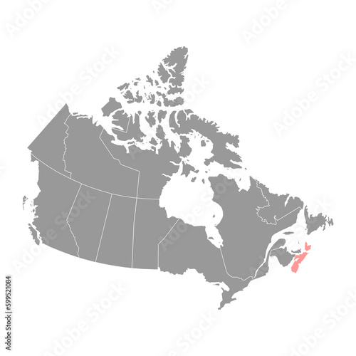 Nova Scotia map, province of Canada. Vector illustration.