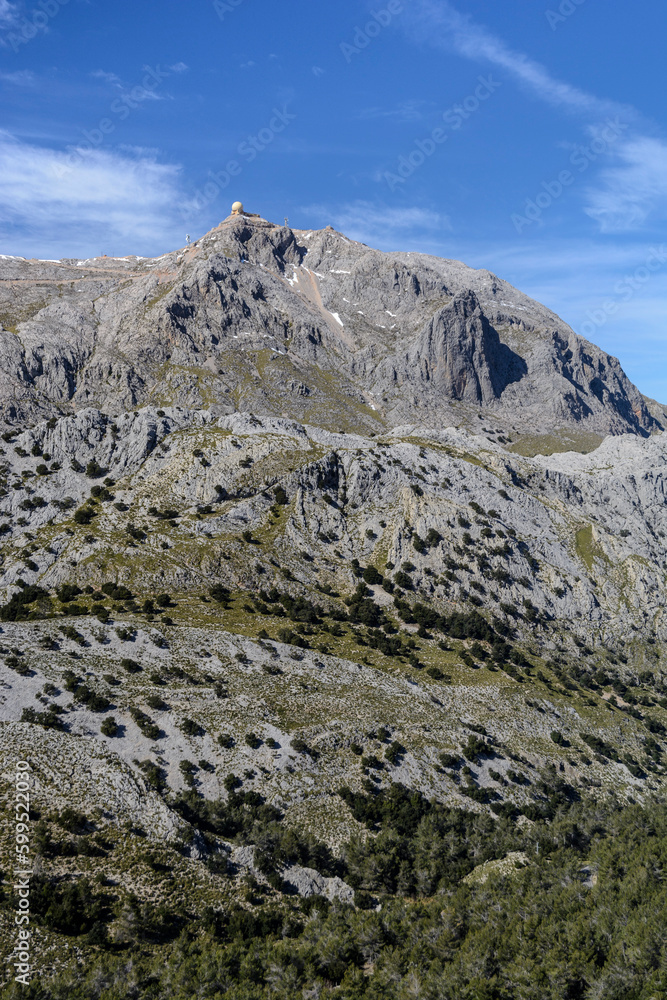 Puig Major, höchster Berg von Mallorca, Balearen, Spanien Puig Major, höchster Berg von Mallorca, Balearen, Spanien