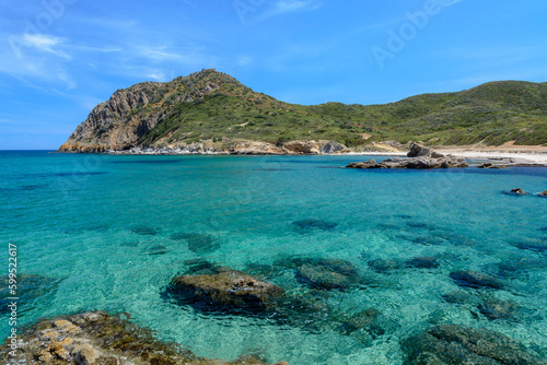 Obraz na płótnie Strand von Cala Sa Figu, Sardinien, Italien, Europa w salonie